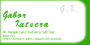 gabor kutsera business card